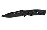 S&W Smith & Wesson Extreme Ops Knife Folding Rainbow Frame Half Serrated 113S