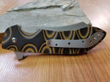 Bad Blood Camo G10 Dreadnaught Straight Folding Pocket Knife - 0118k