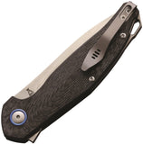 MKM-Maniago Knife Makers Goccia Linerlock Carbon Fiber Folding M390 Knife GCCF   - On Sale