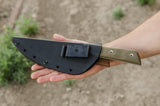 TOPS Set of 2 Frog Market Special Combo Fixed Steel Blade Knives + Sheath FMSCMB