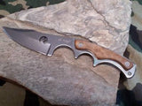 Elk Ridge Fixed Blade Skinning 7" Knife w/ Burl Wood Handles - 534