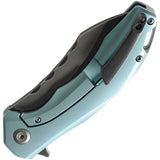 Kansept Knives Spirit Framelock Green Titanium Black Folding Knife 1002a6
