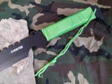 Z Hunter Zombie 25" Machete Hook w/ Green Cord Wrapped Handle 069
