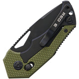 Willumsen Copenhagen Red E Axis Lock Black OD Green Folding Knife 004