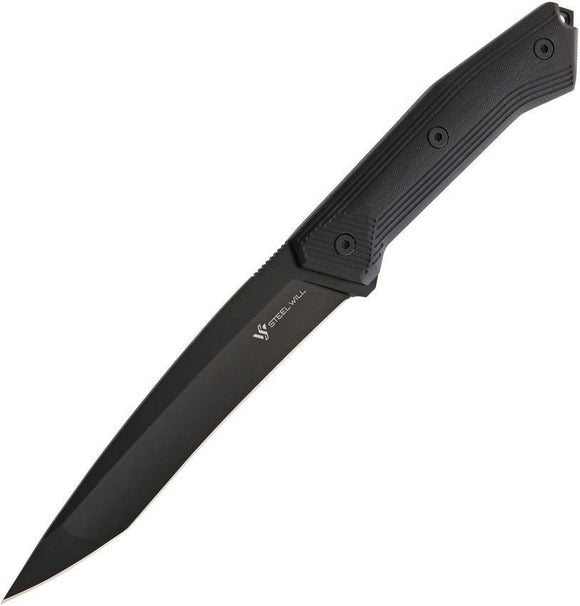 Steel Will Sentence 122 Fixed Blade Glass Breaker Black G10 Handle Knife