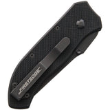 FirstEdge TrackLock A/O Black G10 Folding Part Serrated Blade Knife K1255