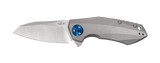 Zero Tolerance Sinkevich KVT Titanium and Blue Folding Knife - 0456