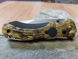 Elk Ridge Camo Linerlock W/ LED Light Folding Knife 126gc