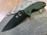 Spyderco Tenacious Folding Knife Standard Edge Black G10 Reversible EDC 122GPBGR