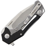 Willumsen Copenhagen Tyran Framelock Black Folding Knife 001   - On Sale
