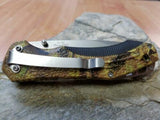Elk Ridge Camo Linerlock W/ LED Light Folding Knife 126gc