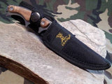 Elk Ridge Fixed Blade Skinning 7" Knife w/ Burl Wood Handles - 534