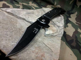 Elk Ridge Spring Assisted Folding Pocket Knife W/ Black Wood Handle - A009BK