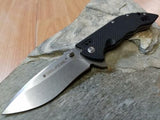 Real Steel E77 Black G-10 Handle Folding Knife Plain Edge blade - 5115
