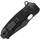 SOG Seal XR Lock S35Vn Black Folding Clip Point Knife 12210257