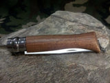Opinel Walnut Knife No 6 # Folding Pocket Stainless France - 0982