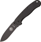 ESEE AVISPA Wasp Framelock Folding Black Drop Pt Blade Satin Handle Knife