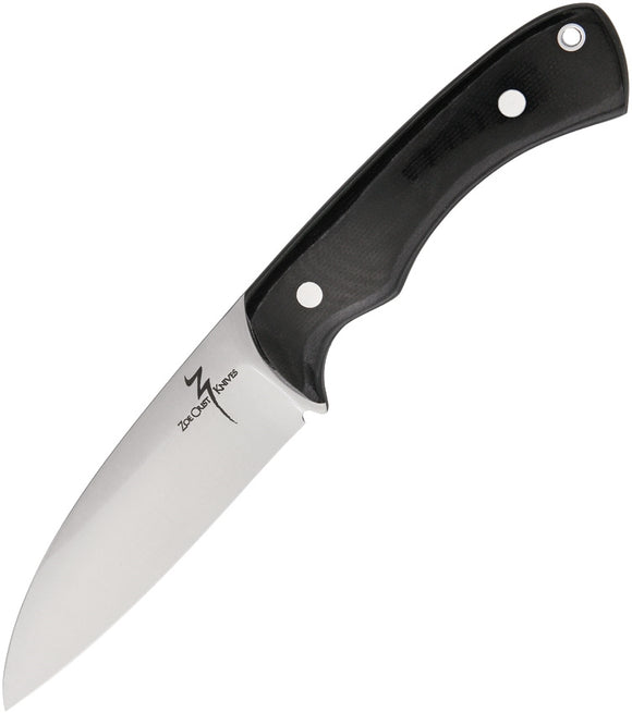 Zoe Crist Knives Fire Creek Black Micarta Handle Fixed Blade Knife