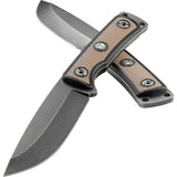 CRKT Ruger Tan Powder Keg Straight Full Tang Hunting Knife