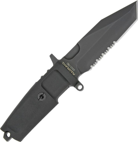 Extrema Ratio Fulcrum C Serrated N690 Tanto Black Fixed Blade Knife