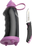 Browning Aquaforce Tactical BLK Purple Folding Knife & Water Bottle Combo