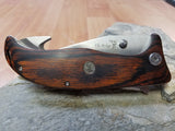 Elk Ridge 9" Folding Guthook Assisted Open Pocket Knife Brown Wood - A156HBW