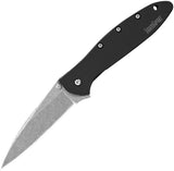 Kershaw 7" Leek Framelock A/O Drop Pt Blade Black Handle Folding Knife