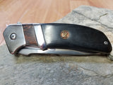 Elk Ridge Black Wood Folding Assisted Open Pocket Knife Plain Drop Pt - A167BK