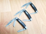 Schrade Lot of 3 Medium Stockman Imperial Red Brown Folding Pocket Knives