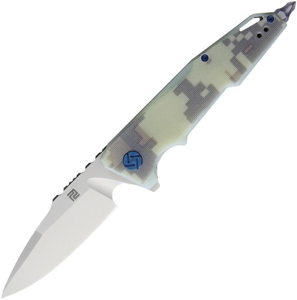 Artisan Predator Linerlock Camo G10 Screwdriver D2 Tool Steel Knife
