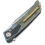 Bestech Knives Sky Hawk Framelock Gold/Blue Titanium Folding Knife