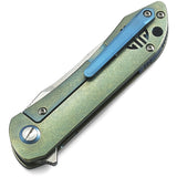 Bestech Knives Emperor Framelock Green Titanium Handle S35VN Folding Knife 1808C