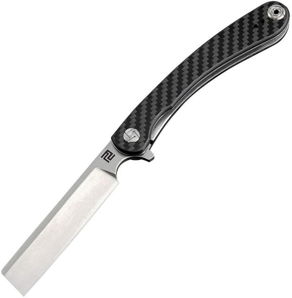 Artisan Cutlery Orthodox Linerlock Carbon Fiber Folding Knife Razor