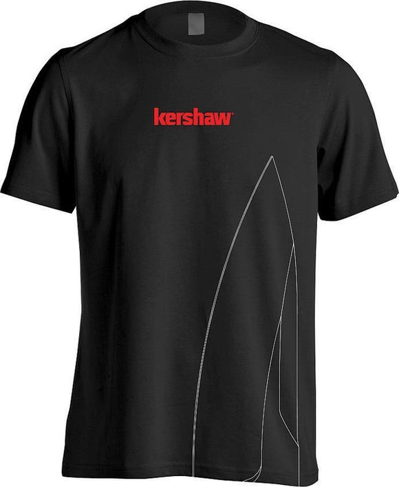Kershaw Red Logo Knife Blade Black Cotton Short Sleeved T-Shirt