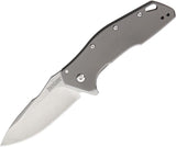 Kershaw Eris Framelock A/O Blade Gray TiNi Steel Handle Folding Knife EDC