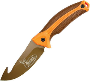 Kershaw 9.5" Buck Commander Gut Hook Knife Fixed Brown Orange