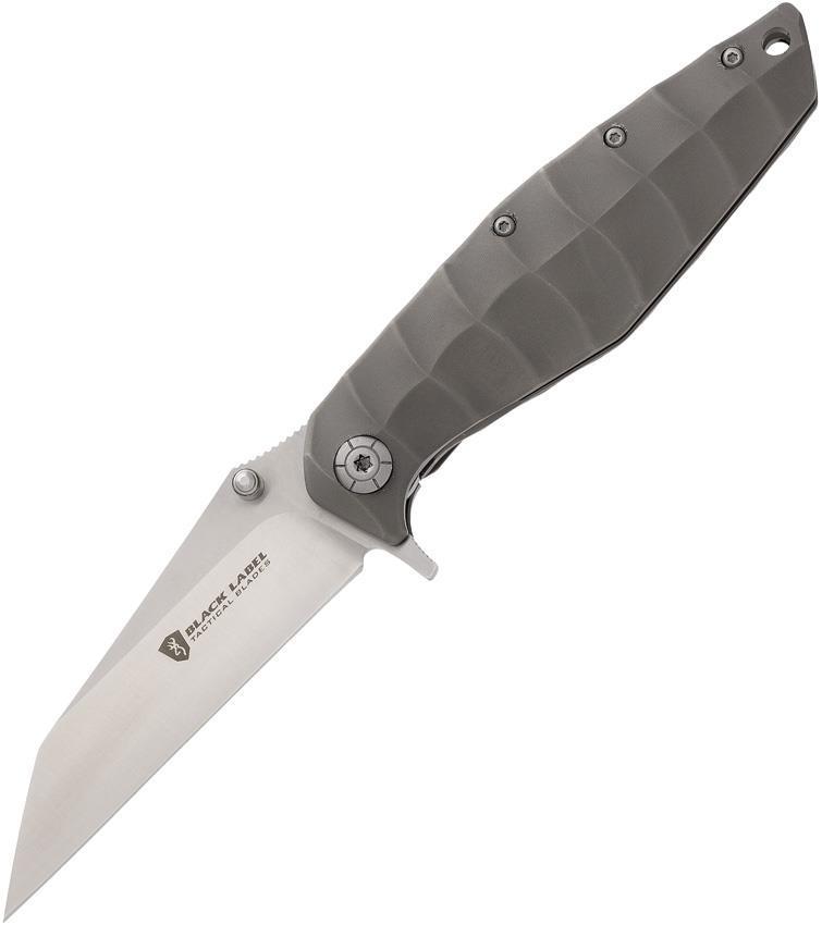 Browning Stacked Deck Framelock A O Gray Titanium Folding Blade Knife 