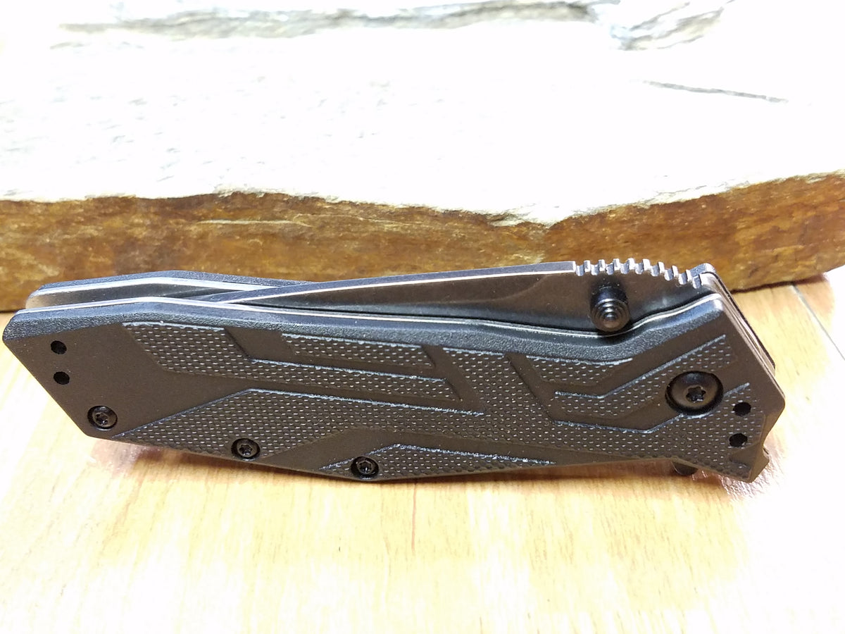 Kershaw Brawler Assist Open Flipper Tanto Folding Pocket Knife Blackwa
