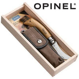 Opinel Oak Wood Mushroom Folding Pocket Knife Boars Hair with Gift Box & Sheath 01327
