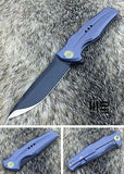 WE KNIFE Blue Black Flipper Folding Pocket Knife S35VN - 601H
