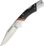Rough Rider Highland Lockback Black G10 Folding Pocket Knife w/ Pouch 1654- On Sale