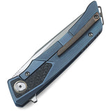 Bestech Knives Sky Hawk Framelock Blue Titanium & Carbon Fiber S35VN Knife 1804C   - On Sale