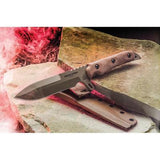 TOPS Missile Strike Fixed Coyote Brown Blade Glass Breaker Handle Knife MS01