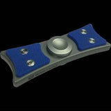 Bastion Large Blue G10 Silver Titanium Hand Spinner Top Ceramic Ball Fidget 207L