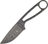 ESEE Izula One Piece Damascus Steel Fixed Blade Skeletonized Handle Knife IZDAM
