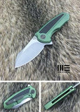 WE KNIFE Co. Valiant Frame Lock Folding Clip Pt Blade Green Handle Knife 717F