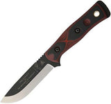 TOPS Fieldcraft BOB Fixed Hunter Blade Red & Black Handle Knife w/ Sheath BROSRB