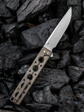 We Knife Co Ltd Miscreant Framelock Champagne Titanium CPM-S35VN Knife 913B