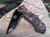 Master Folding Spring Assisted Tanto Knife Tan Skull W/ Combo Edge A009TN