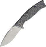 WE KNIFE Co Balaenoptera Gray Texture Handle Folding Blade Titanium Knife 712D